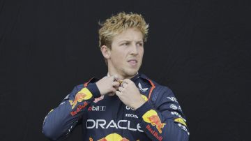 FILE - Red Bull driver Liam Lawson of New Zealand during the drivers portrait photo session ahead of the Australian Formula One Grand Prix at Albert Park, in Melbourne, Australia, Thursday, March 13, 2025. (AP Photo/Asanka Brendon Ratnayake, File)