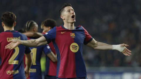 Robert Lewandowski marcó un doblete en el partido de ida.