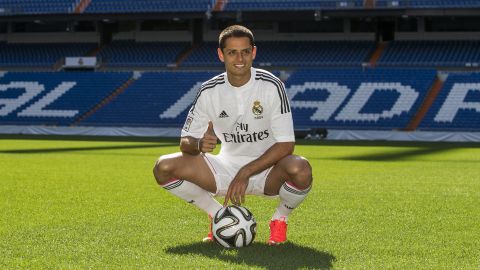 Javier Hernández durante su etapa como jugador del Real madrid.