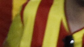 Real's Gareth Bale, left celebrates with Xabi Alonso after scoring his team's 2nd goal during the final of the Copa del Rey between FC Barcelona and Real Madrid at the Mestalla stadium in Valencia, Spain, Wednesday, April 16, 2014. (AP Photo/Alberto Saiz)