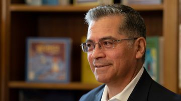 U.S, Department of Health and Human Services Secretary Xavier Becerra talks to reporters after a news conference in Sacramento, Calif., Tuesday, Oct. 29, 2024.(AP Photo/Rich Pedroncelli)