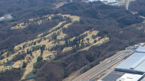 Imagen aérea de la planta de automóviles de Honda en Saitama