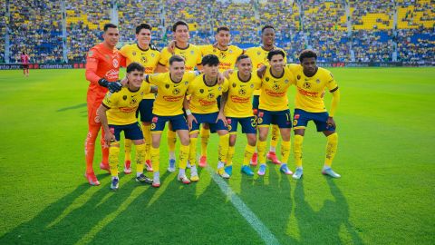 Ciudad de México, 19 de abril de 2025. Foto de equipo de América, durante el partido correspondiente a la jornada 17 del torneo Clausura 2025 de la Liga BBVA MX, entre las Águilas del América y los Cañoneros del Mazatlán FC, realizado en el estadio Ciudad de los Deportes. Foto: Imago7/ Eloísa Sánchez