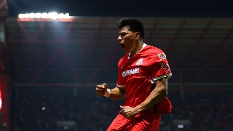 Toluca, Estado de México, 19 de abril de 2025. , durante el partido correspondiente a la jornada 17 del torneo Clausura 2025 de la Liga BBVA MX, entre los Diablos Rojos del Toluca y la Máquina Celeste del Cruz Azul, realizado en el estadio Nemesio Diez. Foto: Imago7/Jesús Esquivel