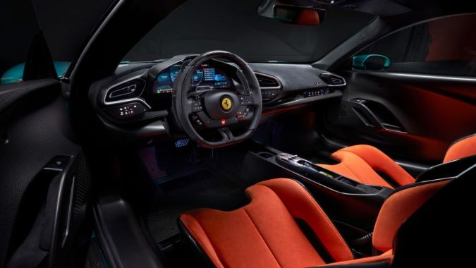 Parte del interior del Ferrari 296 Speciale