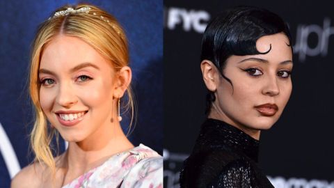 Izquierda: Sydney Sweeney, integrante del elenco de la serie dramática de HBO Euphoria, posa en el estreno de la serie en el ArcLight Hollywood, el martes 4 de junio de 2019, en Los Ángeles. (Foto de Chris Pizzello/Invision/AP). Derecha: Alexa Demie, miembro del elenco, llega a un evento de Euphoria en Los Ángeles, el miércoles 20 de abril de 2022, en el Academy Museum. (Foto de Jordan Strauss/Invision/AP).