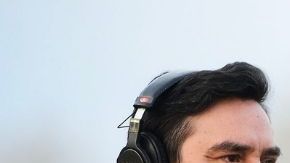 Ciudad Juarez, Chihuahua, 9 de febrero de 2019. Jorge Pietrasanta y Mario Carilllo comentariatas de ESPN, durante el juego de la jornada 6 del torneo Clausura 2019 de la Liga de Ascenso Bancomer MX, entre Bravos de Juarez y Venados de Mérida, celebrado en el estadio Olímpico Benito Juárez. Foto: Imago7/José Zamora