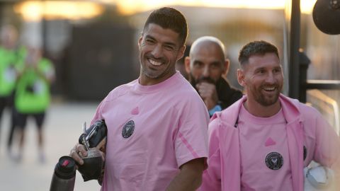 Luis Suárez y Lionel Messi.