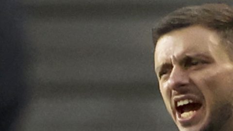 Martín Anselmi en el banquillo del Porto.