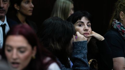 Gianinna Maradona durante el juicio por la muerte de su padre.