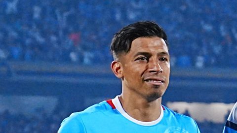 Ciudad de México, 1 de mayo de 2025. Foto de equipo de Cruz Azul, durante el partido de vuelta de las Semifinales de la Champions Cup de la CONCACAF 2025, entre la Máquina Celeste del Cruz Azul y los Tigres de la UANL, realizado en el estadio Olímpico Universitario. Foto: Imago7/ Manlio Contreras