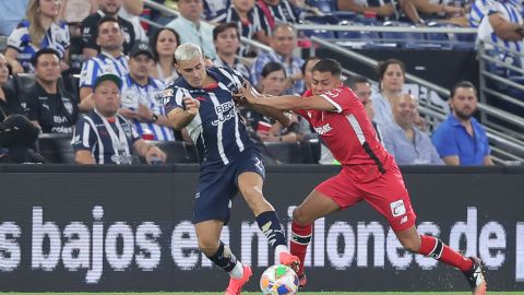 Guadalupe, Nuevo León, 7 de mayo de 2025. , durante el partido correspondiente a la ida de los Cuartos de Final del torneo Clausura 2025 de la Liga BBVA MX, entre los Rayados del Monterrey y los Diablos Rojos del Toluca, realizado en el estadio BBVA. Foto: Imago7/
