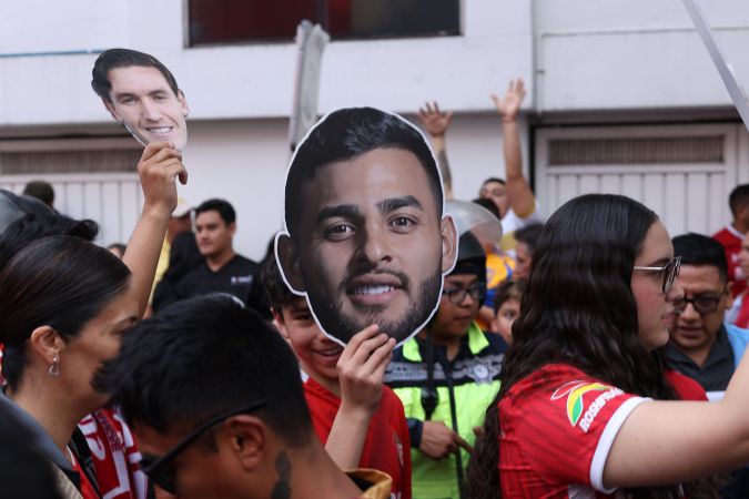 Toluca, Estado de México, 17 de mayo de 2025. , durante el partido correspondiente a la vuelta de las Semifinales del torneo Clausura 2025 de la Liga BBVA MX, entre los Diablos Rojos del Toluca y los Tigres de la UANL, realizado en el estadio Nemesio Diez. Foto: Imago7/ Jesús Esquivel
