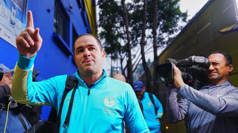 Ciudad de México, 22 de mayo de 2025. André Jardine, director técnico, durante el partido correspondiente a la ida de la Gran Final del torneo Clausura 2025 de la Liga BBVA MX, entre las Águilas del América y los Diablos Rojos del Toluca, realizado en el estadio Ciudad de los Deportes. Foto: Imago7/ Manlio Contreras