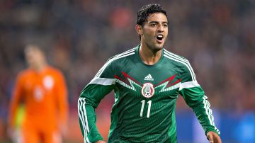 Amsterdam, Holanda, 12 de Noviembre de 2014. Carlos Vela festeja gol, durante el partido de preparación entre la Selección Nacional de México y la Selección de Holanda, realizado en la ArenA de Amsterdam. Foto/Imago7/Etzel Espinosa