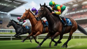 Juego de lotería de carrera de caballos virtual