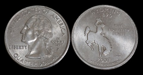Moneda de 25 centavos de Wyoming
