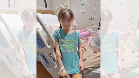La niña tiene un tumor poco común en el cerebro.