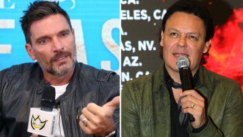 Izquierda: Julián Gil encabeza con su esposa Valeria Marín el reality "Secretos de Parejas". Derecha: Pedro Fernández anuncia su nueva gira "Ave Fénix Tour"