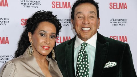 Frances Glandney, left, and Smokey Robinson arrive at Selma And The Legends That Paved The Way Gala on Saturday, Dec. 06, 2014, in Goleta, Calif. (Photo by Richard Shotwell/Invision/AP)