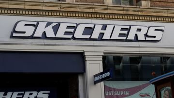 A Skechers sign is shown in San Francisco, Sunday, March 17, 2024. (AP Photo/Jeff Chiu)
