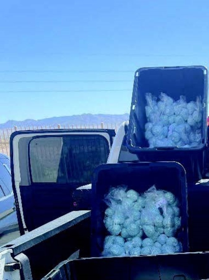 Dinero y drogas confiscados en Albuquerque, Nuevo Mexico.