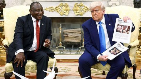 La "emboscada" de Trump en la Casa Blanca al presidente Ramaphosa por la supuesta "persecución de blancos" en Sudáfrica