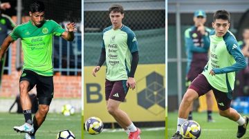 San Antonio, Texas a 15 de julio de 2017. Angel Sepulveda y Herdgardo Marin, durante el entrenamiento de la Selección Nacional de México en las instalaciones de la Universidad Trinity, dentro de su participación en la Copa Oro 2017. Foto: Imago7/Etzel Espinosa