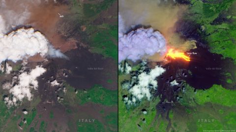 Además de los videos virales, el satélite Copernicus Sentinel-2C capturó la furia del Etna el 2 de junio, mostrando la enorme columna de humo y los ardientes ríos de lava que bajaban por el Valle del Bove.