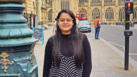 Bhoomi Chauhan dice que perdió su vuelo a Londres después de llegar tarde al aeropuerto de Ahmedabad.