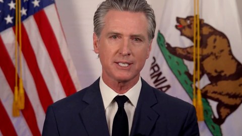 Gov. Gavin Newsom speaks during an address on Tuesday, June 10, 2025. (Office of California Governor via AP)