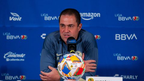Ciudad de México. 21 de mayo de 2025. André Jardiné, director técnico, durante el día de medios de las Águilas del América, previo a la Gran Final del torneo Clausura 2025 de la Liga BBVA MX, realizado en el Hotel Royal Pedregal. Foto: Imago7/ Diego Padilla