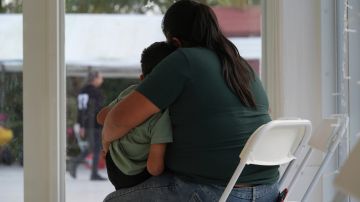 Una madre abraza a su hijo después de firmar un documento que le otorga a una defensora de inmigración en Miami la tutela legal de él si ICE la detiene o la deporta.
