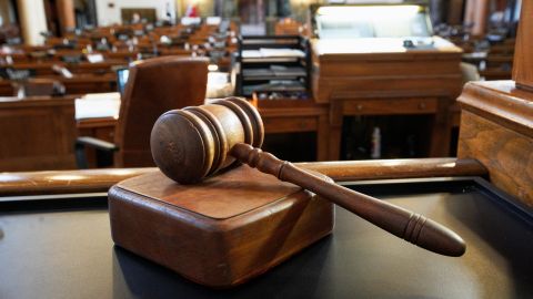 The gavel at the Norris Legislative Chamber in the State Capitol on the opening day of the Nebraska legislative session, in Lincoln, Neb., Wednesday, Jan. 8, 2020. (AP Photo/Nati Harnik)