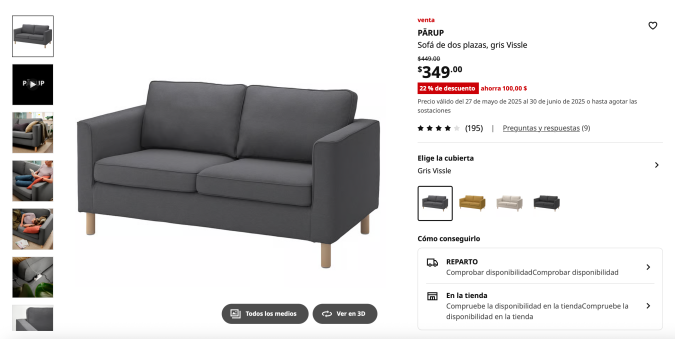 Este sillón de IKEA es ideal para todo estilo de decoración.