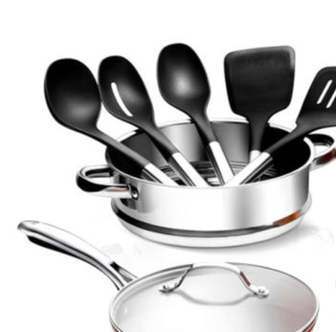 Este juego de cocina cuenta con una gran distribución de calor.