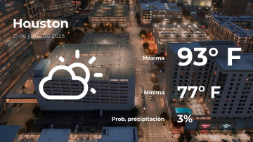 Conoce el clima de hoy en Houston