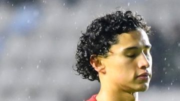 Pachuca, Hidalgo, 1 de febrero de 2025. Jeremy Márquez en lamento, durante el partido correspondiente a la jornada 5 del torneo Clausura 2025 de la Liga BBVA MX, entre los Tuzos del Pachuca y los Rojinegros del Atlas, realizado en el estadio Hidalgo. Foto: Imago7/
