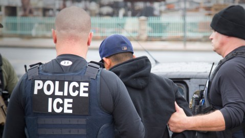 In this Tuesday, Feb. 7, 2017, photo released by U.S. Immigration and Customs Enforcement shows foreign nationals being arrested this week during a targeted enforcement operation conducted by U.S. Immigration and Customs Enforcement (ICE) aimed at immigration fugitives, re-entrants and at-large criminal aliens in Los Angeles. Immigrant advocates on Friday, Feb. 10, 2017, decried a series of arrests that federal deportation agents said aimed to round up criminals in Southern California but they believe mark a shift in enforcement under the Trump administration. (Charles Reed/U.S. Immigration and Customs Enforcement via AP)