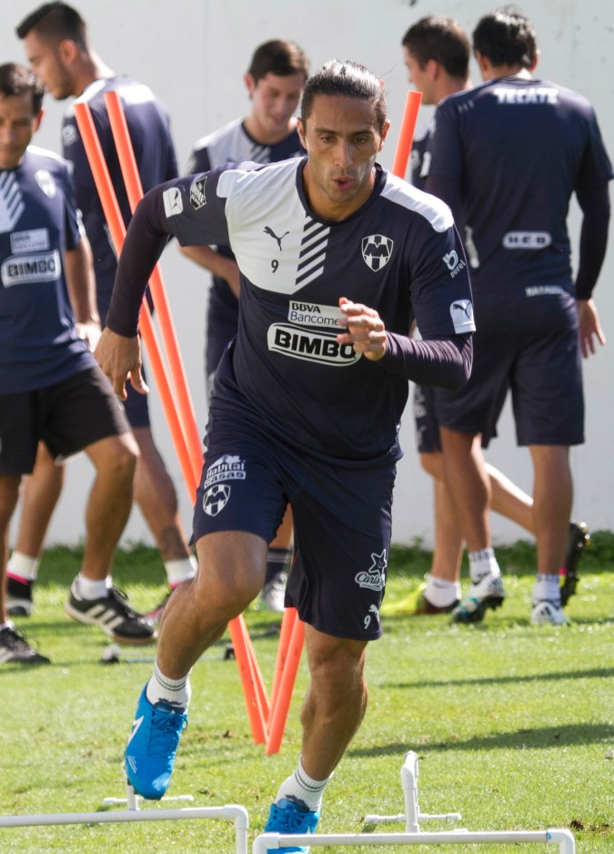 Monterrey, Nuevo León, 16 de mayo de 2016. Aldo de Nigris, durante el entrenamiento de los Rayados de Monterrey previo a su juego de semifinales del torneo Clausura 2016 de la Liga Bancomer MX, celebrado en El Barrial. Foto: Imago7/
