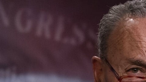 Chuck Schumer y Kamala Harris, miembros del partido demócrata