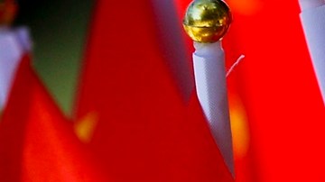Banderas de Estados Unidos y China.