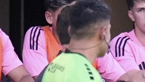 Inter Miami forward Lionel Messi (10) walks off the pitch after leaving the game during the first half of a Leagues Cup soccer match against Necaxa, Saturday, Aug. 2, 2025, in Fort Lauderdale, Fla. (AP Photo/Rebecca Blackwell)