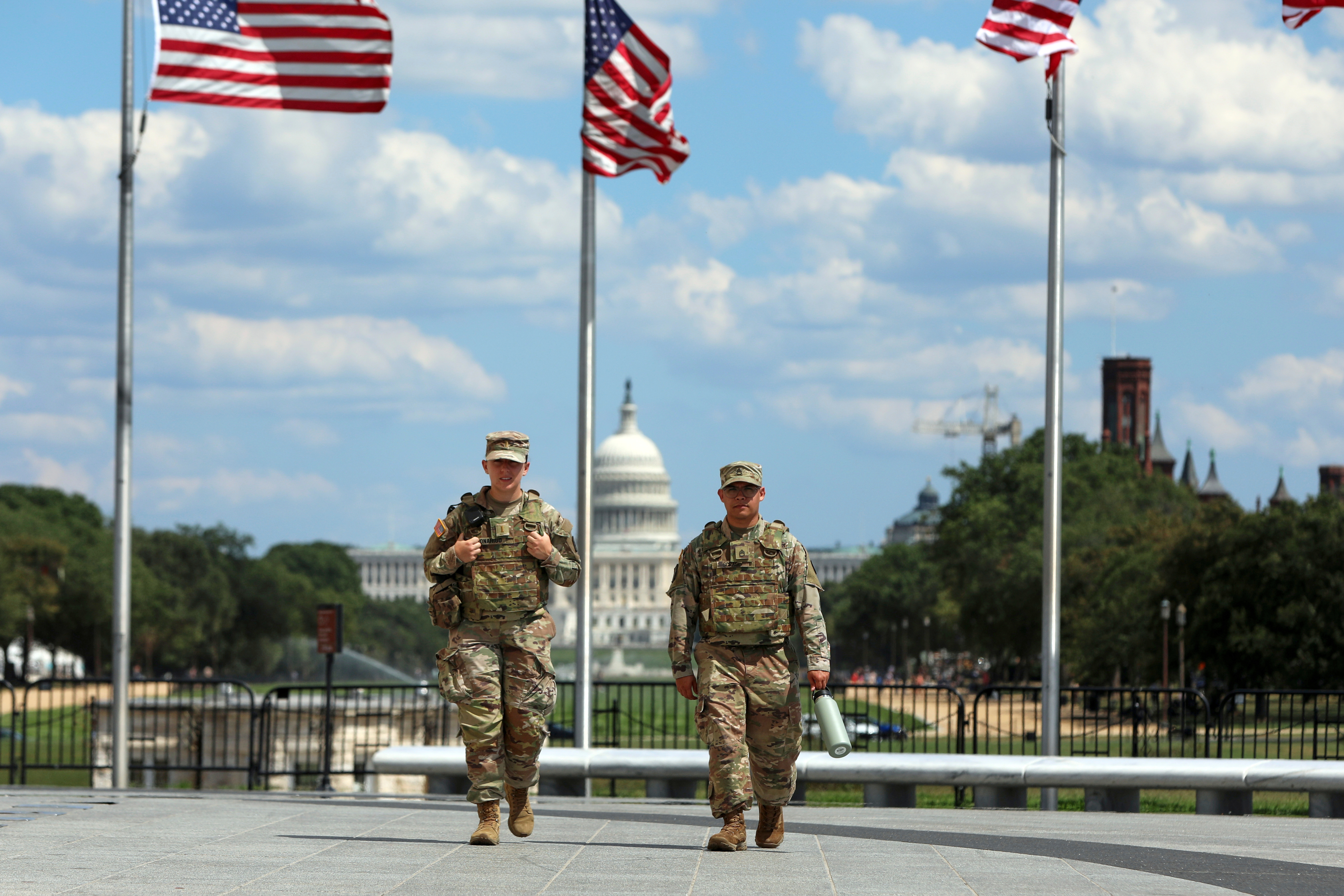La Guardia Nacional realiza recorridos en Washington D.C..