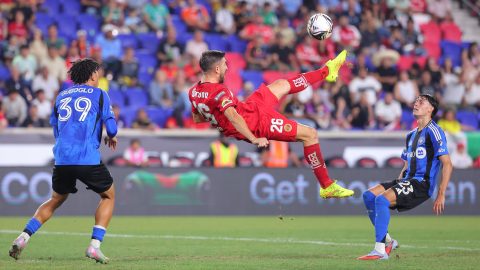 Harrison, Nueva Jersey, Estados Unidos, 1 de agosto de 2025. , durante el partido de fase de grupos de la Leagues Cup 2025, entre los Diablos Rojos del Toluca y el CF Montréal, realizado en el Sports Illustrated Stadium. Foto: Imago7/ Rafael Vadillo