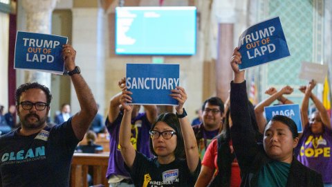 Los Ángeles está en a lista de jurisdicciones santuario del Departamento de Justicia.