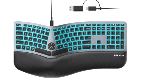 El teclado ergonómico de Seenda es compatible tanto con equipos Mac como con computadoras con sistema operativo Windows