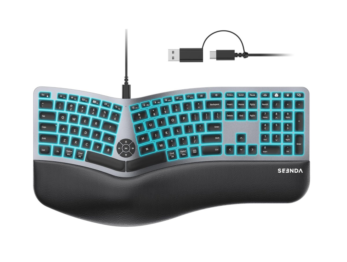 Seenda apuesta por la comodidad con su teclado ergonómico retroiluminado y de conexión múltiple