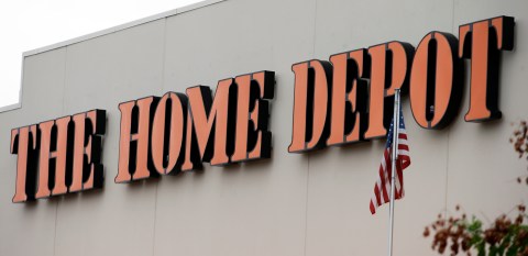 A Home Depot sign is shown on Tuesday, Aug. 14, 2012, in Nashville, Tenn. The Home Depot Inc. is feeling more optimistic about the recovery of the housing market after customers spent more on remodeling and repair projects in the second quarter. The biggest U.S. home-improvement retailer said Tuesday, Aug. 14, 2012 that stronger sales of paint, bath accessories and kitchen installations helped lift its net income by 12 percent during the period. Lower costs also contributed to the improved results. (AP Photo/Mark Humphrey)