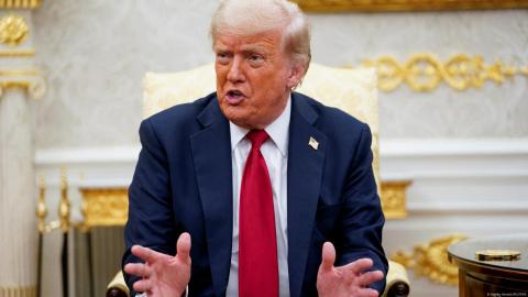 Donald Trump, durante su reunión con el secretario general de la OTAN en la Casa Blanca el pasado 14 de julio.